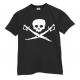 Skull Logo Printed T Shirts For Mens , Cotton Spandex Cool Printed T Shirts