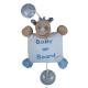 Eco Friendly Hippo Plush Toy , Hanging Type Blue / Brown Hippo Stuffed Animal