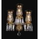 Gold Finished 3*E12/E14 Baccarat Wall Lamp W280mm*H480mm For Home