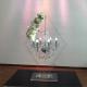 ZT-407C  Wedding event centerpieces rhombic clear acrylic stand with crystal lighting chandeliers