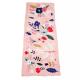 Printed Promotional Microfiber Sublimation Beach Towel with pink flower