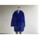 Fashion Cobalt Ladies Faux Fur Coats Reverse Collar Medium Length TW78517