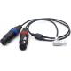 Double Channel Alexa Mini LF Audio Cable XLR 3 Pin To Right Angle 0B 6 Pin