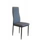 Upholstered Diamond Lines ODM Grey Fabric Dining Chairs