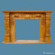 Yellow Marble Stone Fireplace Surrounds European Style Corrosion Resistance