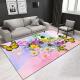 Flower Pattern 3D Printed Polyester Fiber Living Room Carpet Bedroom Area Rugs