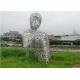 Public Decoration Modern Stainless Steel Sculpture , Contemporary Steel Sculpture