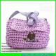 LUDA purple lady's small crossbody straw bag paper string woven beach bag