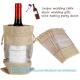 Jute Wine Bags, 10pcs Burlap Wine Bottle Gift Bags 750ml With Sheer Window Organza Hessian Drawstring Gift Bags