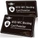 Black Credit Card Protector Sleeve , Passport Holder RFID Blocking Card Protector