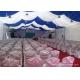 White and Blue Top Lining Outdoor Party Tents Structure, aluminum profile