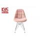 Hotel Restaurant Scandinavian Kitchen Chairs Metal Frame Lounge Chair With Cushion