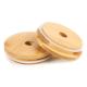 Food Kitchen Glass Storage Jar Lids Wooden Lids with Silicon Circle Well Sealed