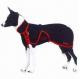 Dog coat, art fleece with a shell breathable outer, soft twill cotton, agility sports design