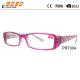 Hot sale style reading glasses with plastic frame, spring hinge,suitable for men and women