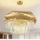 Villa Luxury Living Room Crystal Pendant Light Dia 60cm With 8 Head
