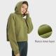 Loose Horse Riding Tops Anti - Wrinkle Fleece Fitness Tops Jacket With Thumb Hole