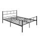 Durable Round Tube Black Pipe Bed Frame Easy Assembly Adults Designs