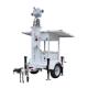 24/7 Solar Security Camera Trailer With 6m Electric Mast For Construction Sites Monitoring