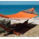 Modern  Solution Dyed 2 Person Caribbean Style Hammock With Stand Orange 55 X 84 Inches