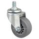 Grey Color Zinc Plated 2 Threaded Swivel TPE Caster 2632-53 for Caster Application