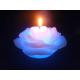 LED  Rose candle with 7 colors changed during the burning,100% paraffin wax