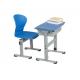 Blue Single Student Desk And Chair Set , Classroom Child Writing Table School Furniture