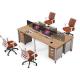 4 Person Office Partition Workstation Project / OEM Accepted Staff Furniture