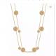 Lush Court Style Gold Coin Fold Wear Necklace 18K Gold Stainless Steel Necklace