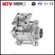 Straight Through Type Xtv Butt Welded 3PC Ball Valve ISO Mounting Pad Without Handle