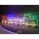 outdoor lighted christmas train