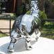 Extremely High Polished Stainless Steel Cast Animal Sculpture Hippo