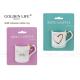 90ml Capacity Porcelain Coffee Mugs Love Heart Pattern BSCI DISNEY Certificated