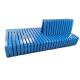 Metal Outdoor Park Blue Bench With Back Bus Stop Stainless Steel Bench
