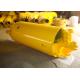 Yellow NM400 50mm Bottom Plate Drilling Bucket Auger