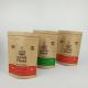 Stand Up Zipper Laminated Kraft Paper Coffee Beans Packing Bags With Degassing Valve