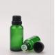 Green Essential Oil Cosmetic Glass Bottle 5g 15g 20g 30g 100g With Tamper Proof Cap