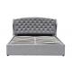 4 FT Ottoman Tufted Storage Bed Foot Lift Open Gas With Headboard Grey
