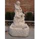 Modern Woman And Cherubs Carrara Stone Carved Statues
