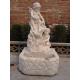 Modern Woman And Cherubs Carrara Stone Carved Statues