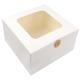 Custom Order Accepted 12 x 12 x 6 Inch Square Cardboard Cake Box with Window
