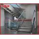 Double Steel Plate Staircase VK28S ，Wooden ，Beech Tread , Carbon Steel Stringer, Stainless Steel, Power Coated,