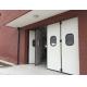 0.8mm Thick Color Steel Plate Industrial Sliding Folding Doors For Shipyards Airports