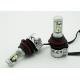 IP67 6000LM LED Headlight Conversion Kit With Cooling Fans / Aluminum Alloy Housing