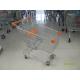 100L Low Carbon Steel Wire Shopping Trolley / Grocery Shopping Cart