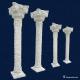 Hand Carved Stone White Decorative Marble Columns For Outdoor Garden