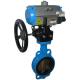 Dn100 4 Inch Pn16 Epdm Rubber Seat Wafer Type Ductile Iron Double Acting Pneumatic Actuator Butterfly Valve