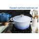 Enamel coating Cast Iron Round Cocotte Set Mini Dutch Ovens With Lid