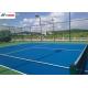 63 Slide Friction PU Tennis Flooring With Silicon Buffer Layer And Concrete Base