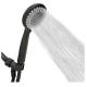 ABS Nozzles Wall Mount Shower Head Matte Black 5 Spray Functions